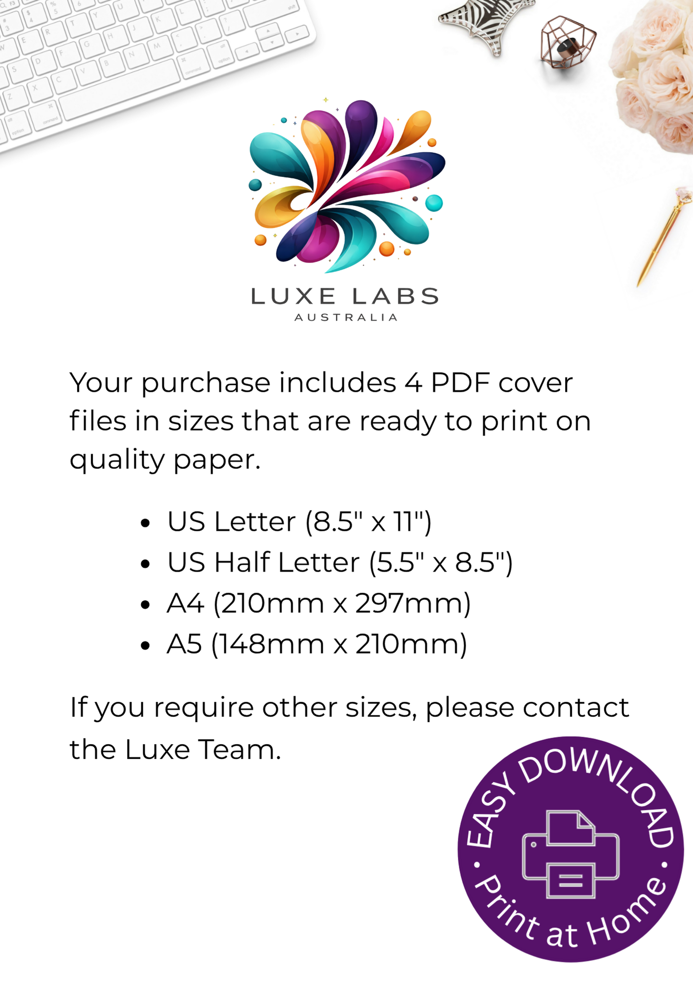 2027 Planner Cover Flower Bundle | Digital Download