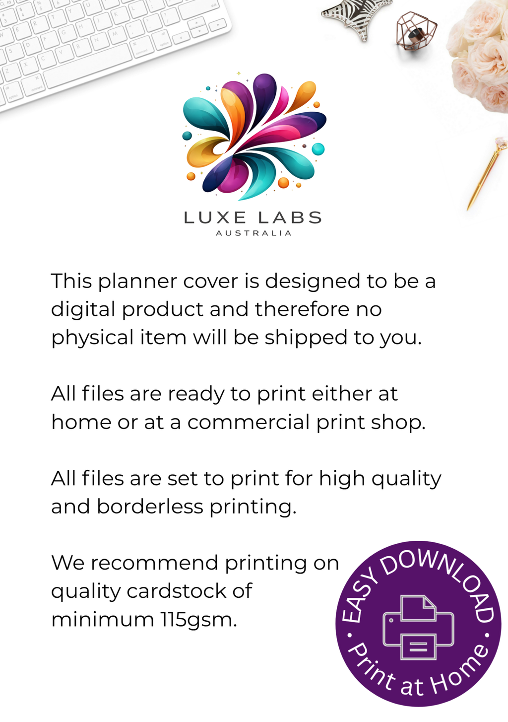 2027 Planner Cover Flower Bundle | Digital Download
