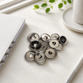 Discbound Silver Heart Discs Planner Rings 35mm | 11 Planner Rings