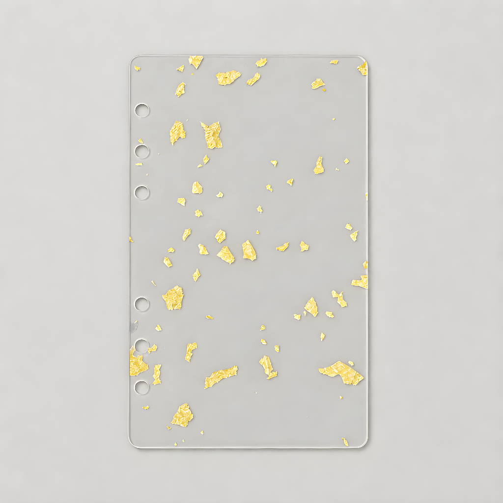 A5 Acrylic 6-Ring Dashboard | Gold Foil Edition