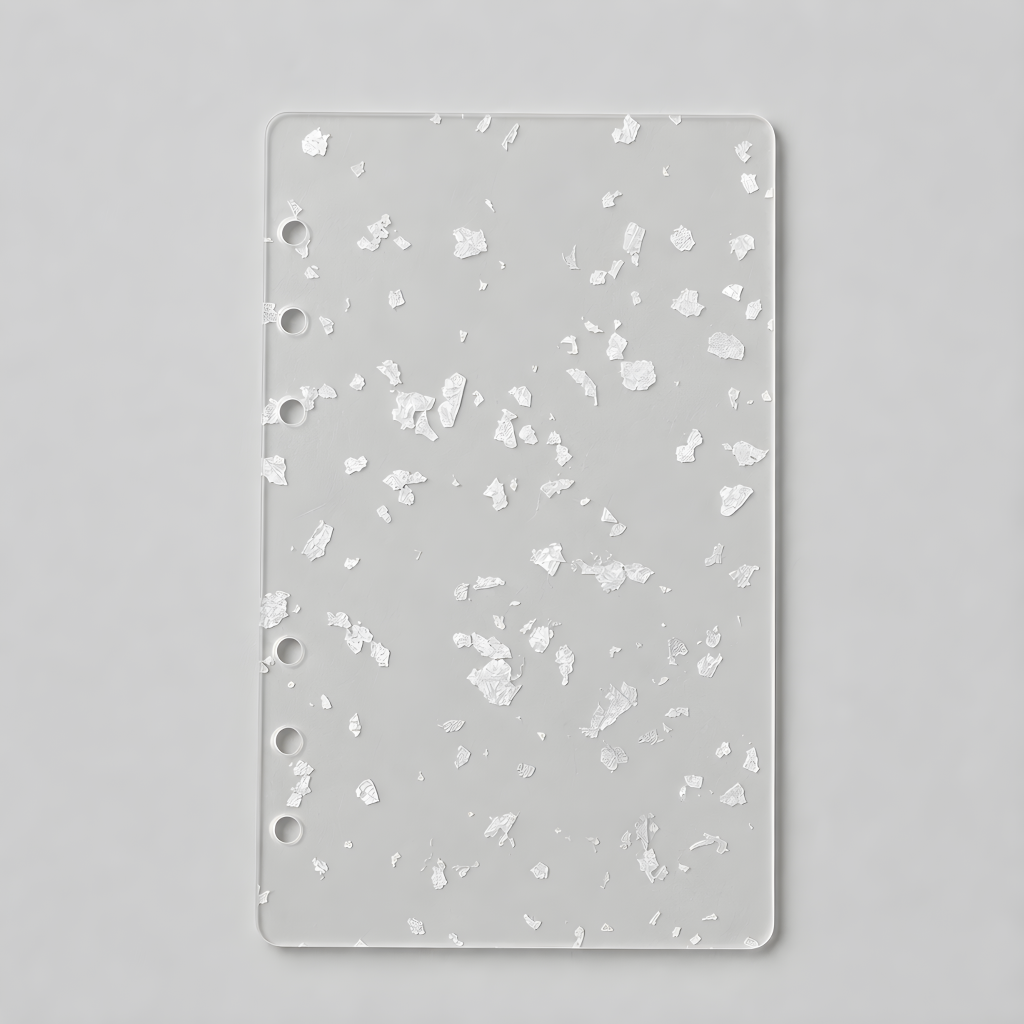 A5 Acrylic 6-Ring Dashboard | Silver Foil Edition