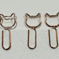 Kitten Metal Paperclips | Rose Gold | 5 Pack