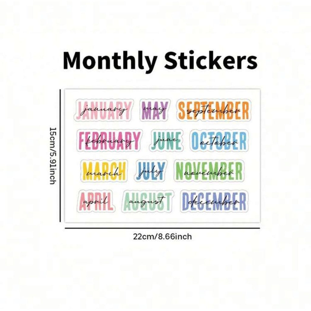 Monthly Stickers | Planner & Journal Stickers