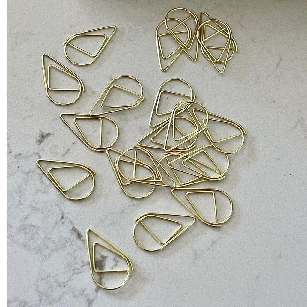 Tear Drop Paperclip 25mm | Gold