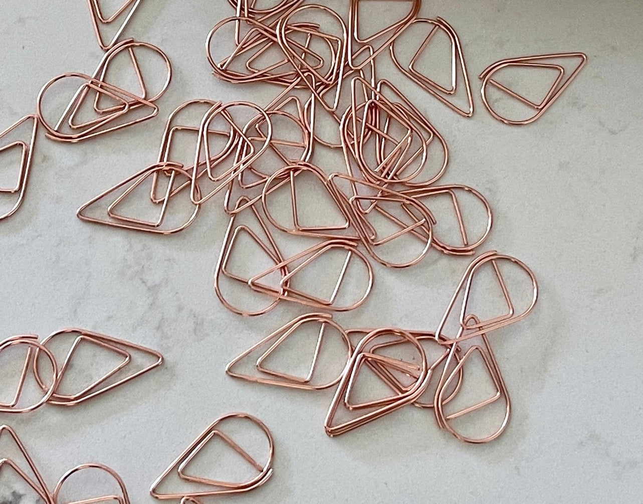 Tear Drop Paperclip 25mm | Rose Gold