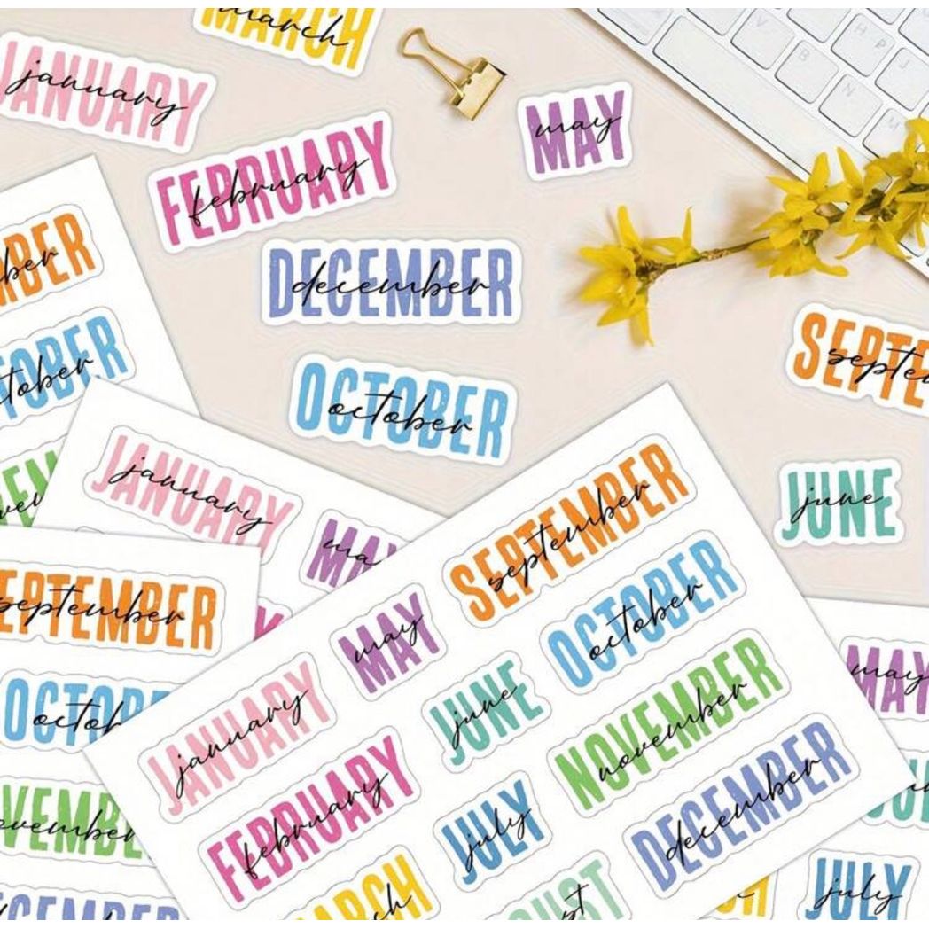 Monthly Stickers | Planner & Journal Stickers