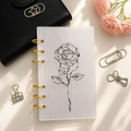 Luxury Acrylic Fluted Planner Dashboard | A5 | 6-Ring | Rose Design Edition