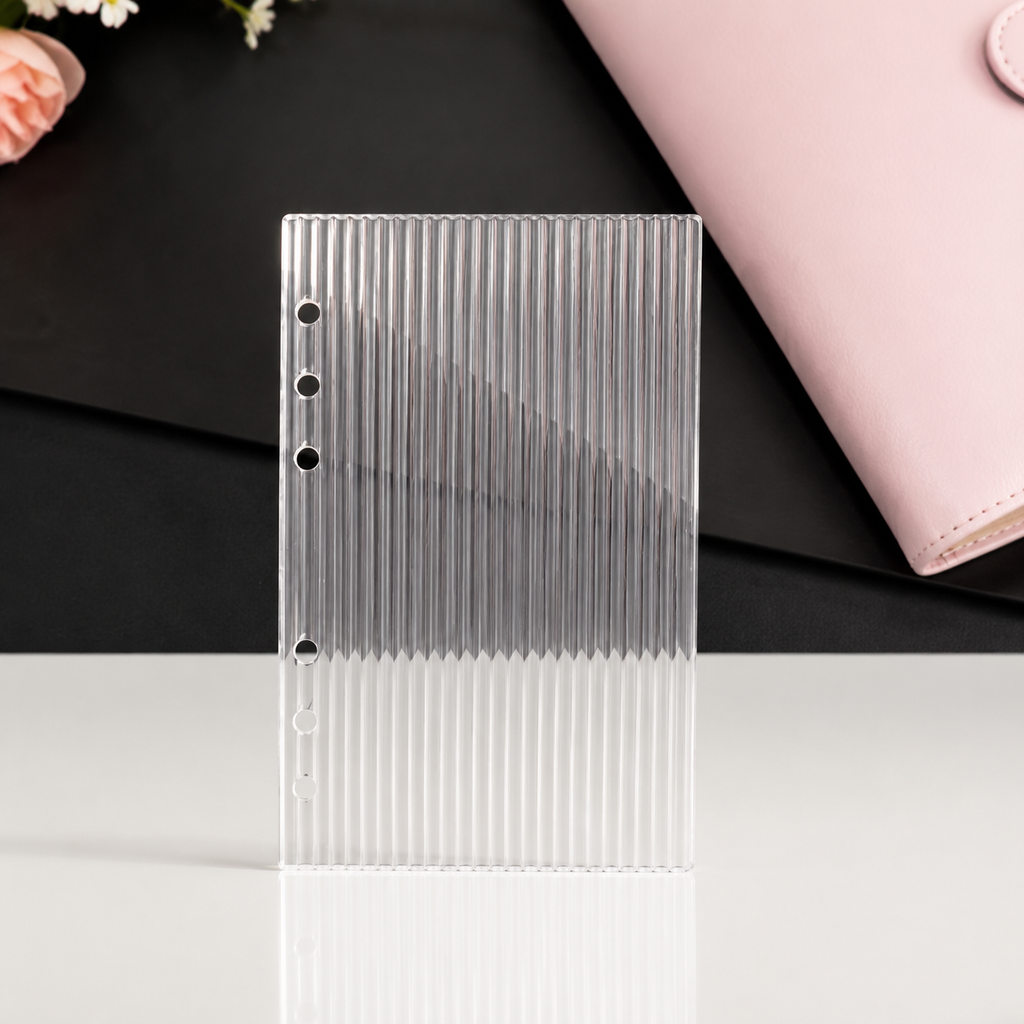 Luxury Acrylic Fluted Planner Dashboard | A5 | 6-Ring