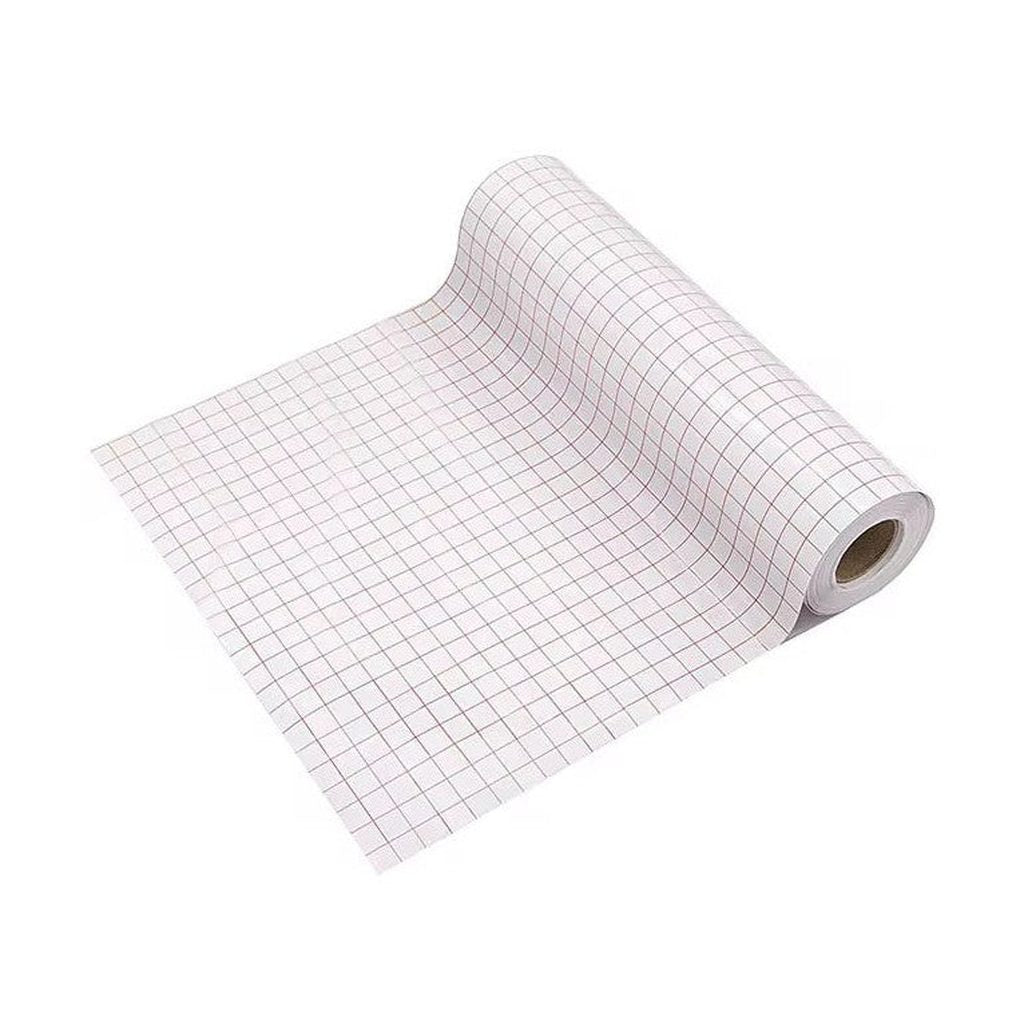 Vinyl Application Transfer Clear Tape | 30.5cm x 25m | Medium Tack | Red Alignment Grid