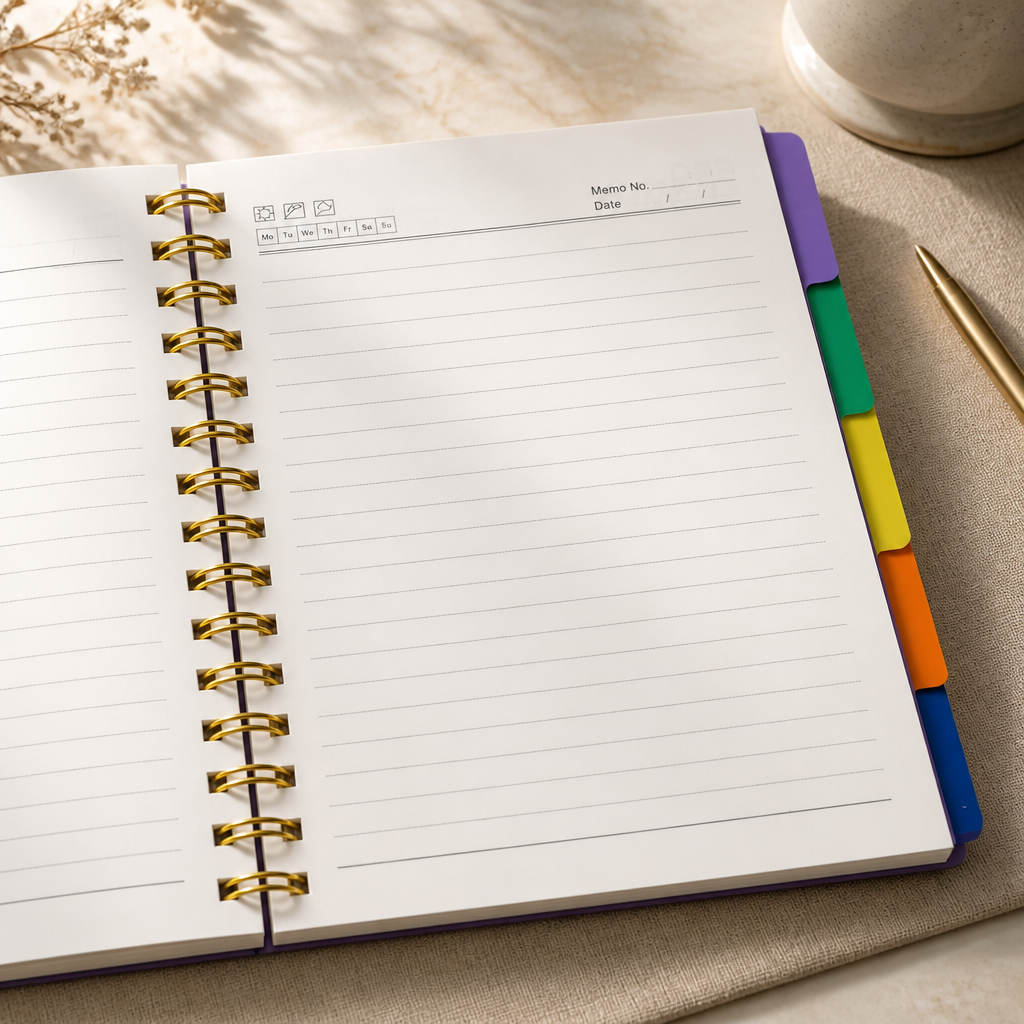 A5 Gold Spiral Notebook | 100gsm | 300 Pages