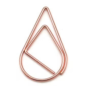 Tear Drop Paperclip 25mm | Rose Gold