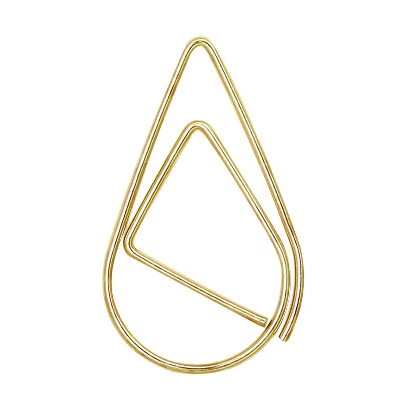Tear Drop Paperclip 25mm | Gold
