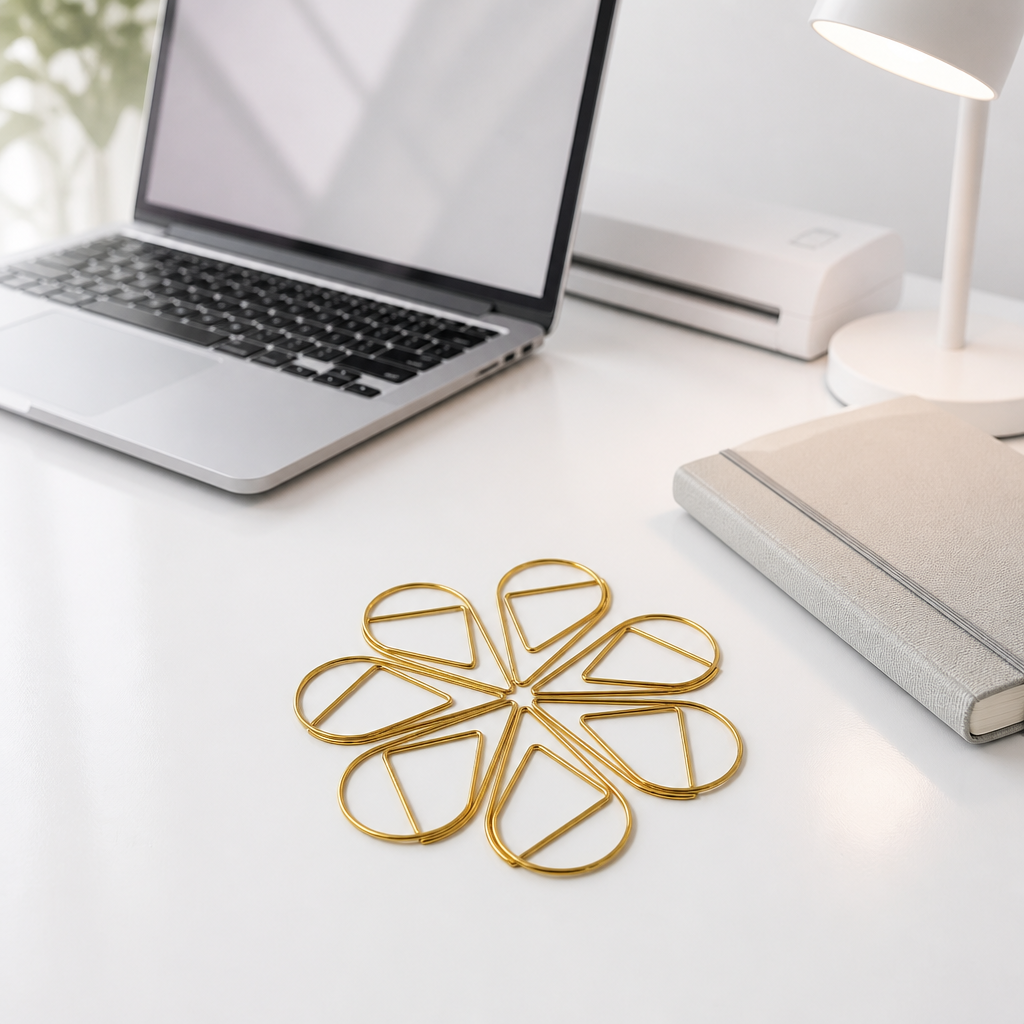 Tear Drop Paperclip 25mm | Gold