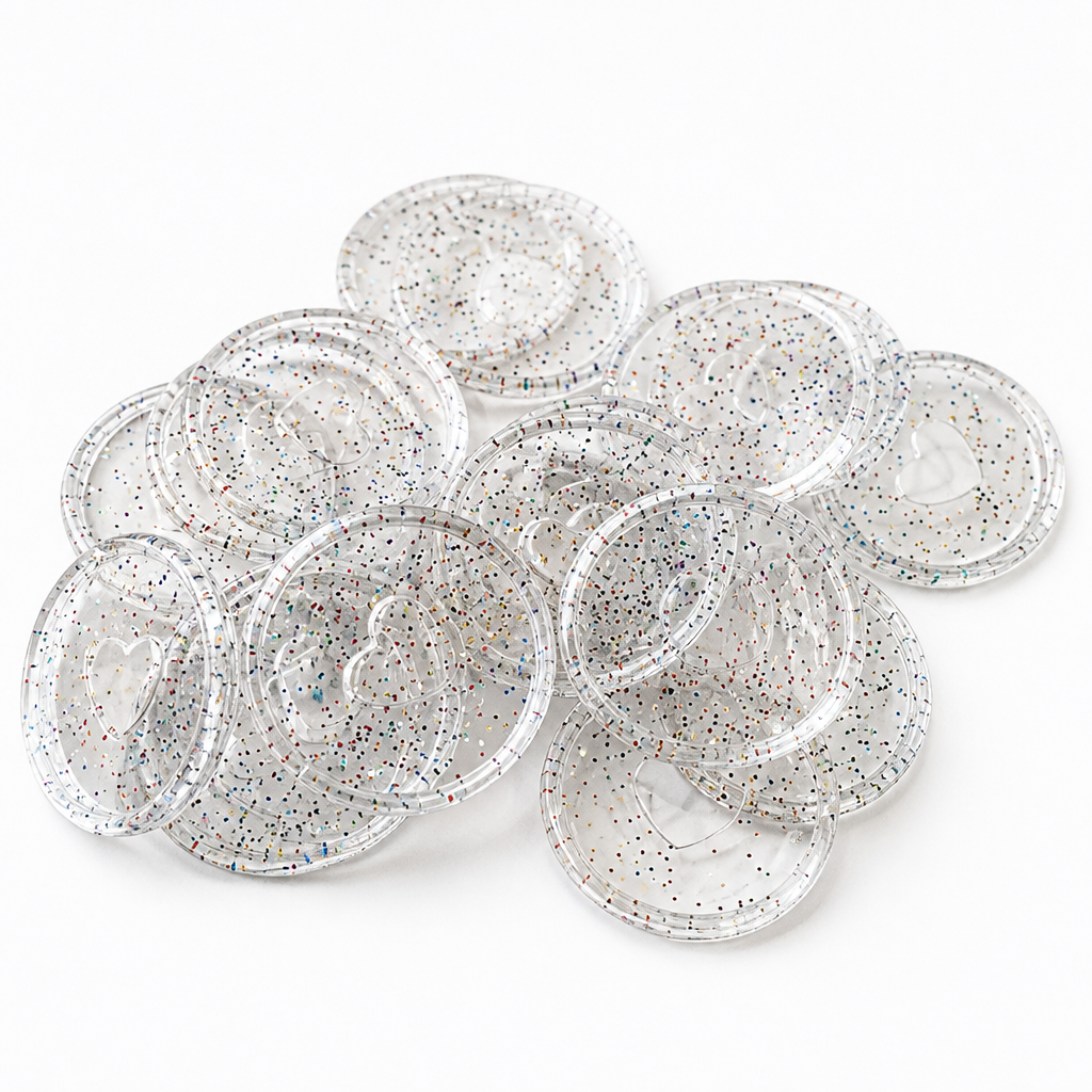 Discbound Glitter Heart Discs Planner Rings | 11 Planner Rings