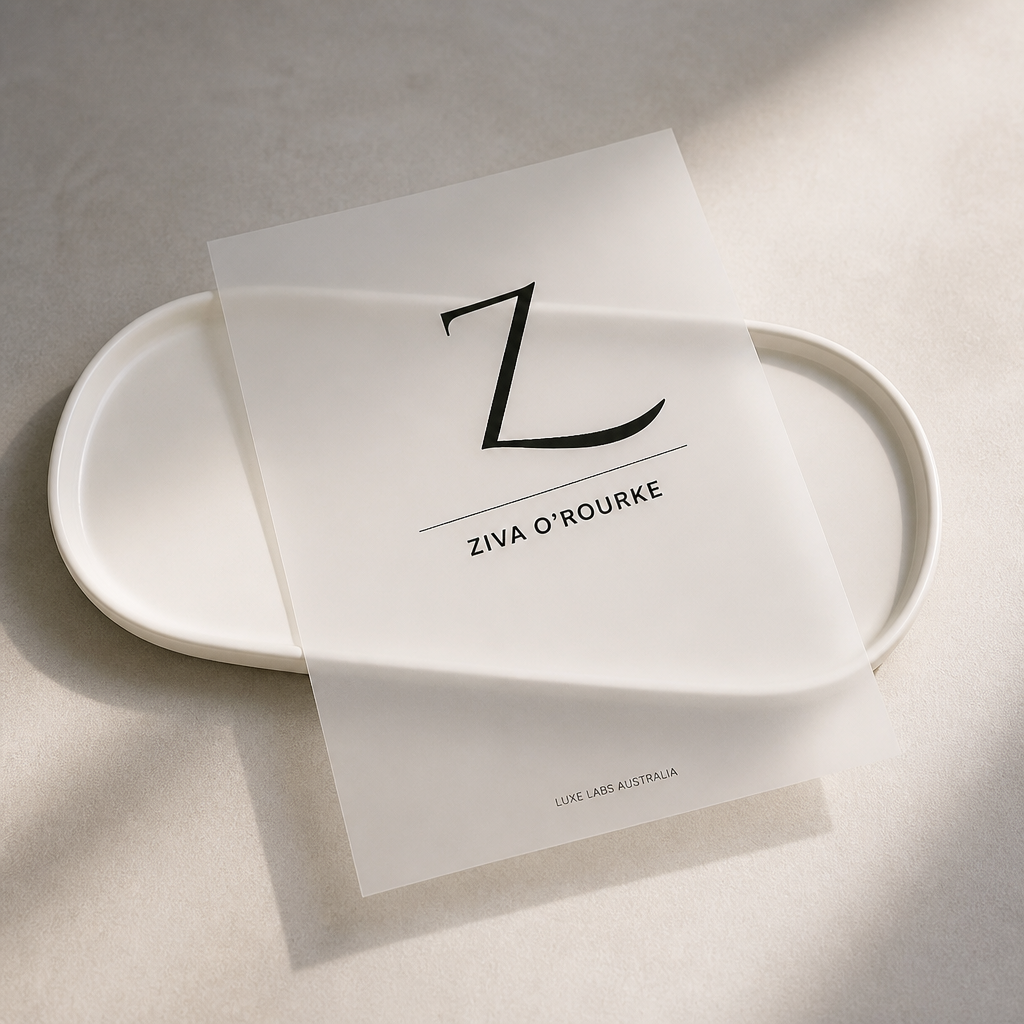 Custom Monogram Vellum Dashboard Overlay | Black Print