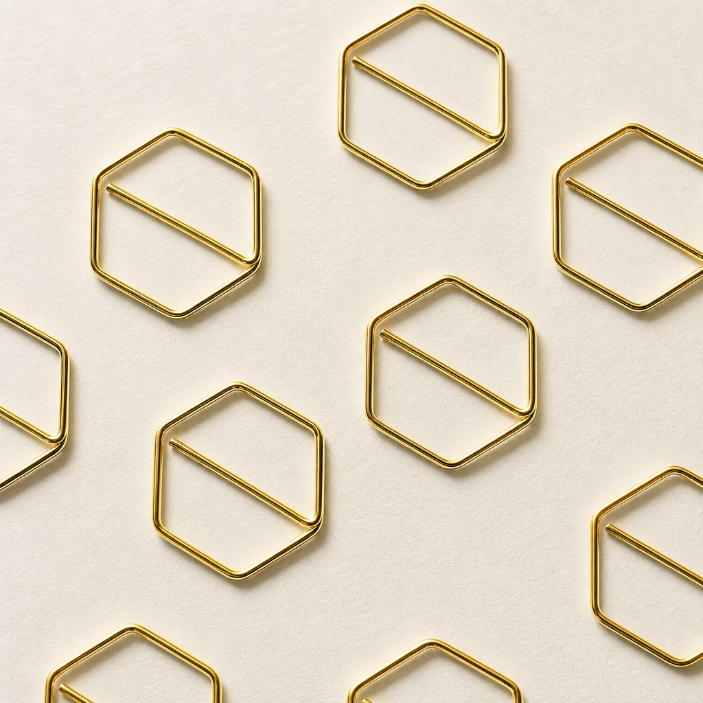 Clips de papel hexagonales | 24mm