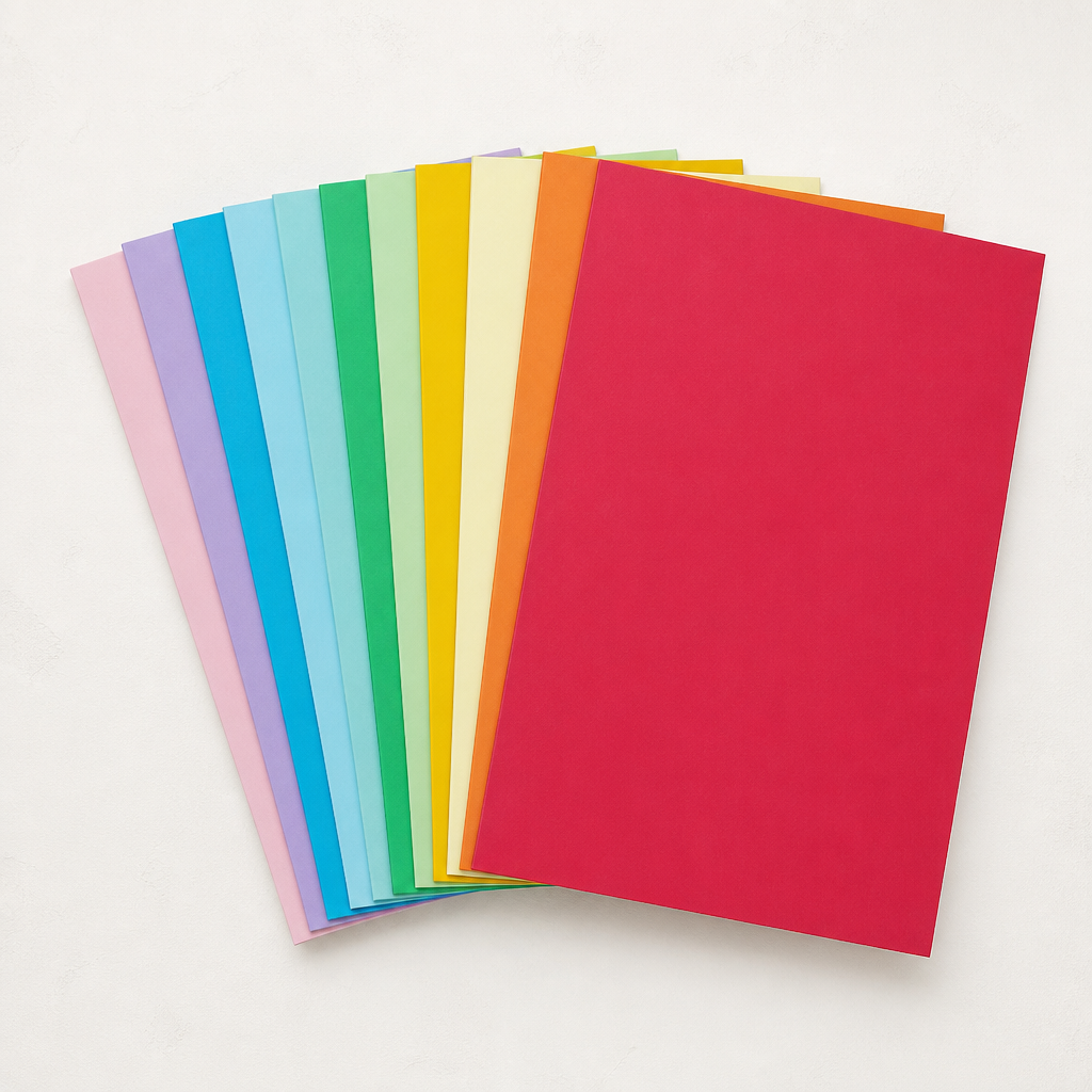 A4 Crafting Paper 120gsm, 160gsm, 180gsm, 230gsm | 10 Colours | 50 Pack