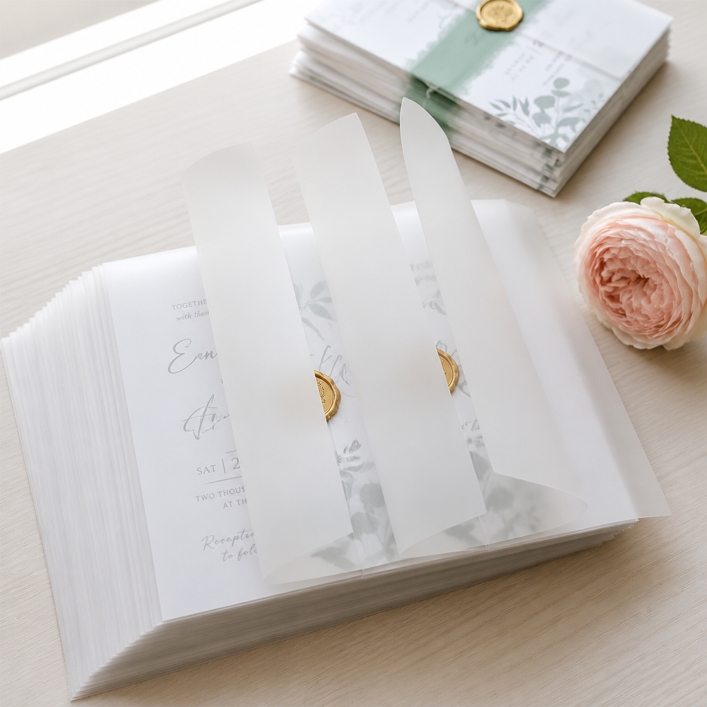 Prefolded 5x7 Vellum Jacket | 130gsm
