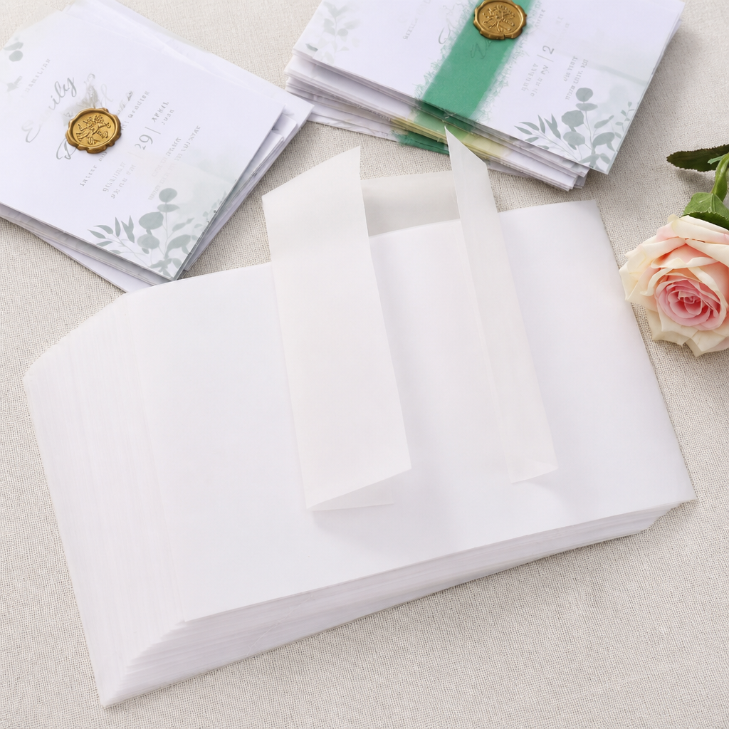 Prefolded 5x7 Vellum Jacket | 130gsm