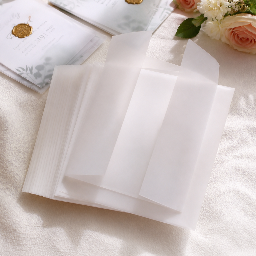 Prefolded 5x7 Vellum Jacket | 130gsm
