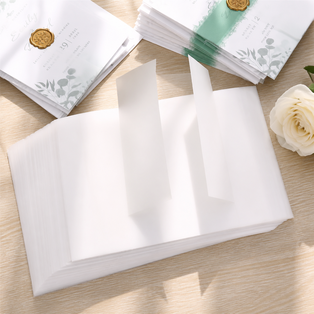 Prefolded 5x7 Vellum Jacket | 130gsm