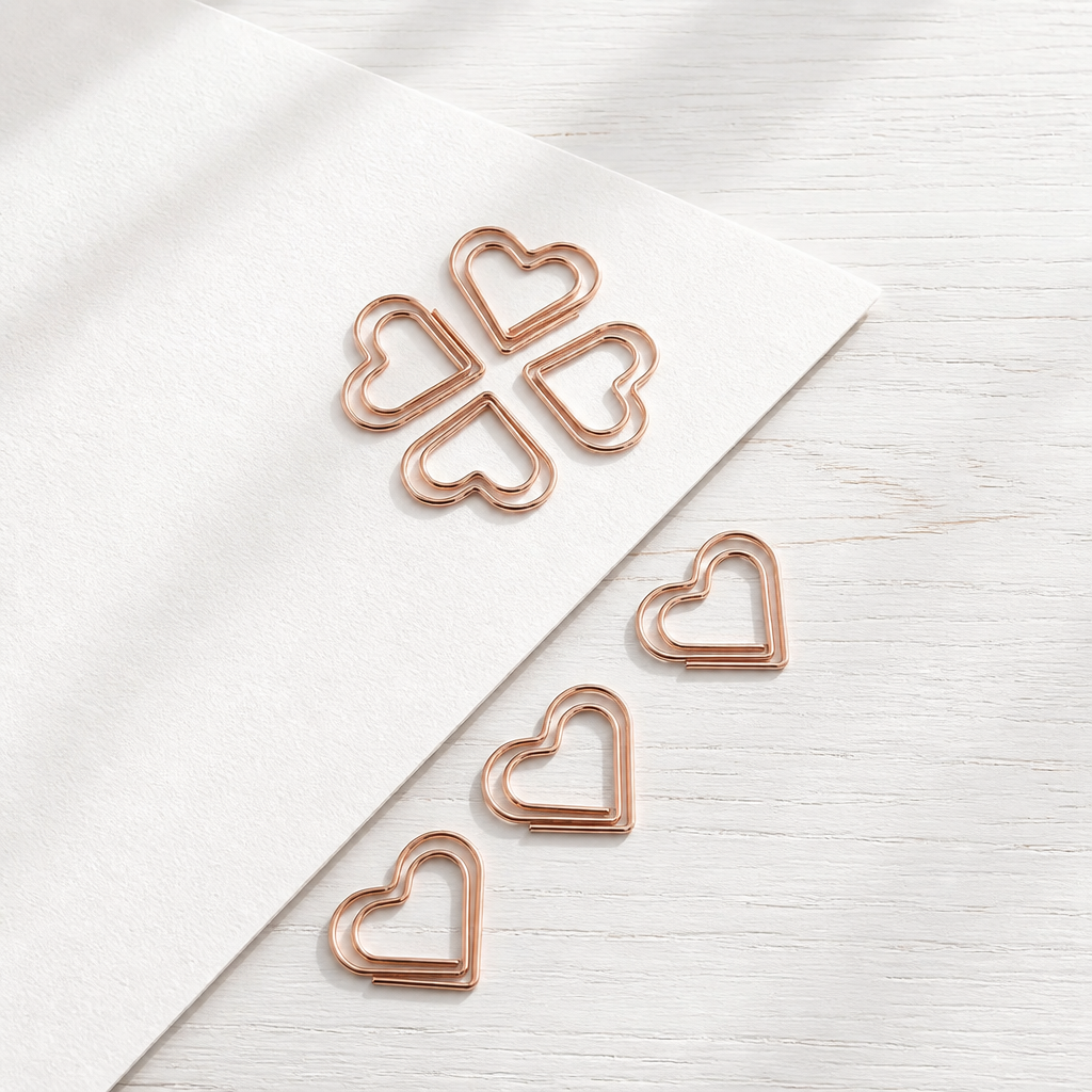 Heart Paperclips | Gold, Rose Gold & Silver