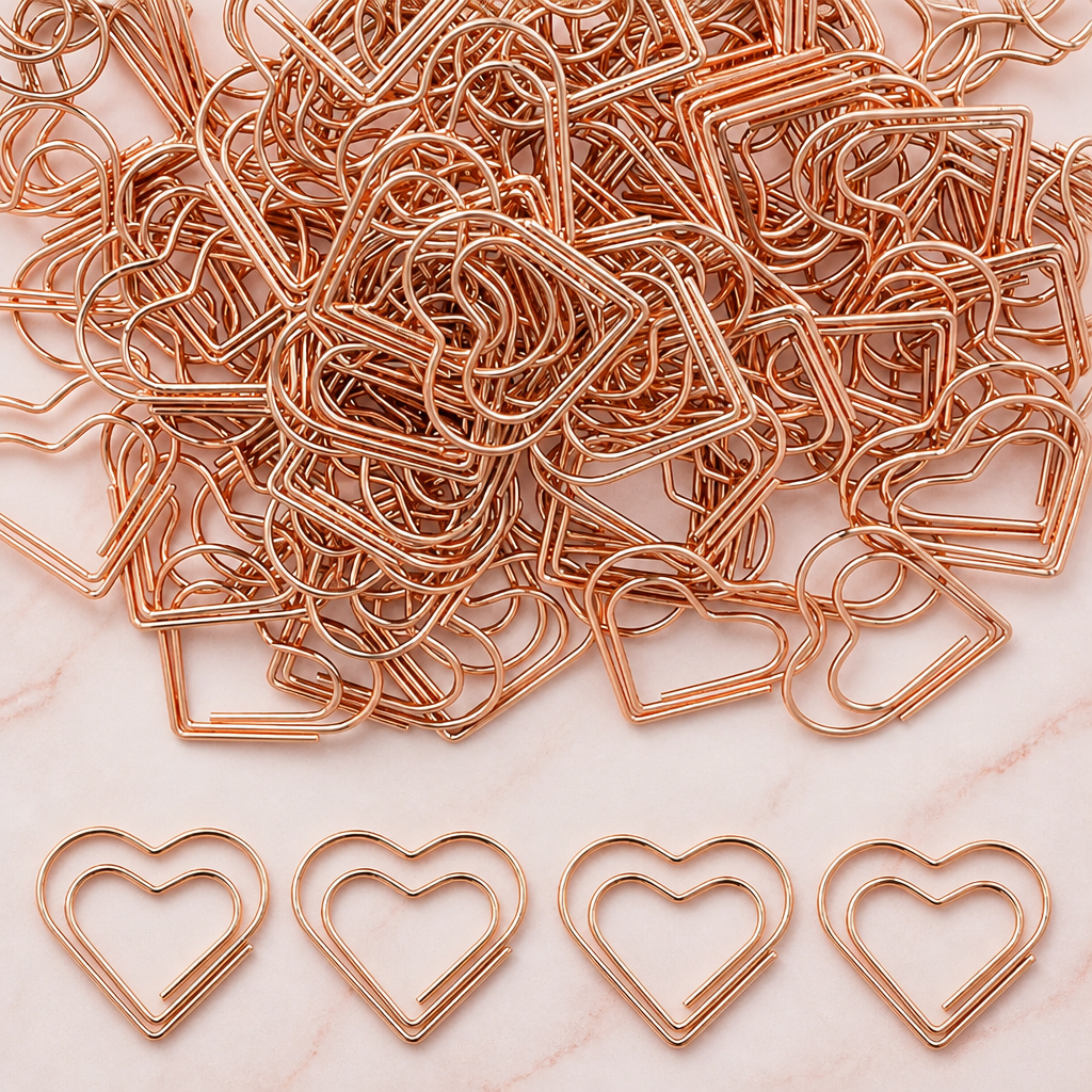 Heart Paperclips | Gold, Rose Gold & Silver