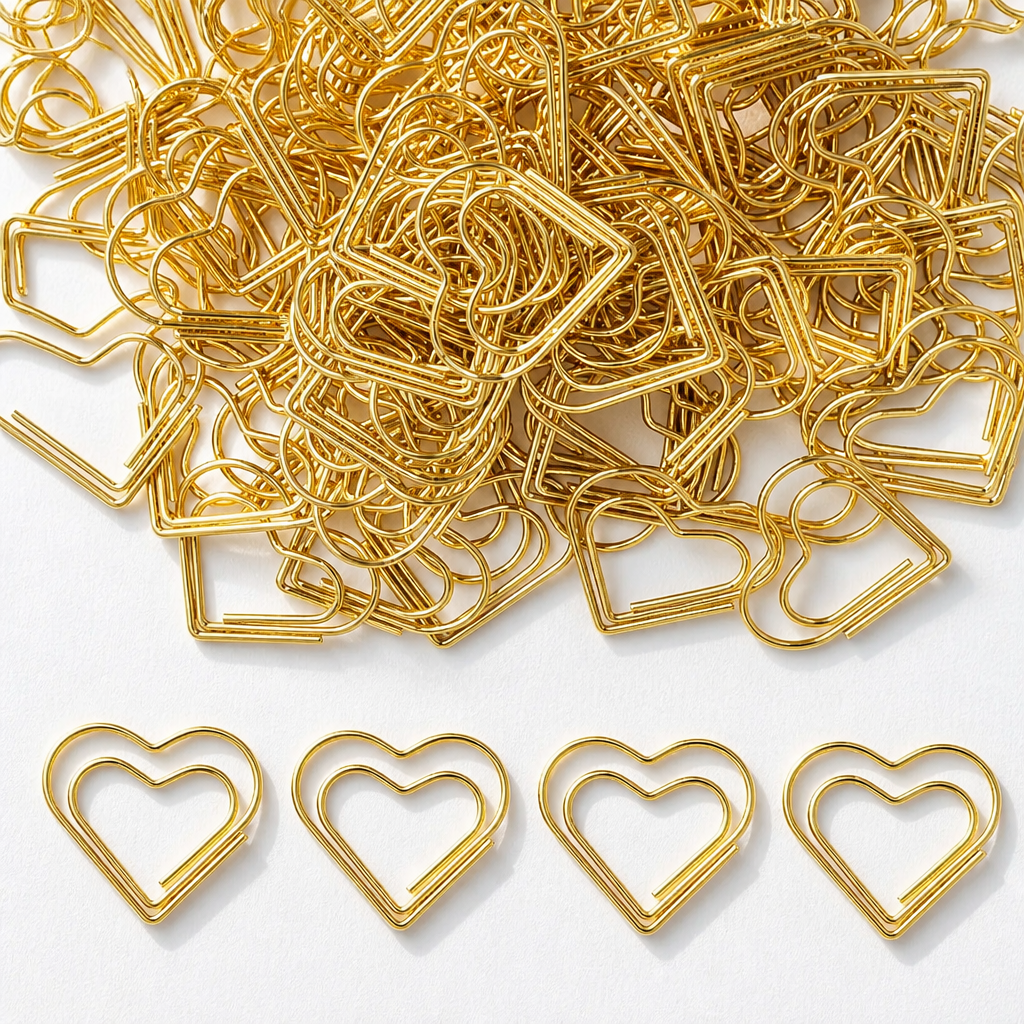 Heart Paperclips | Gold, Rose Gold & Silver