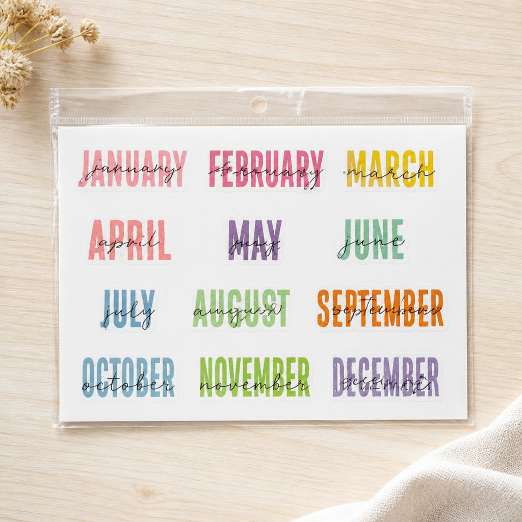 Monthly Stickers | Planner & Journal Stickers