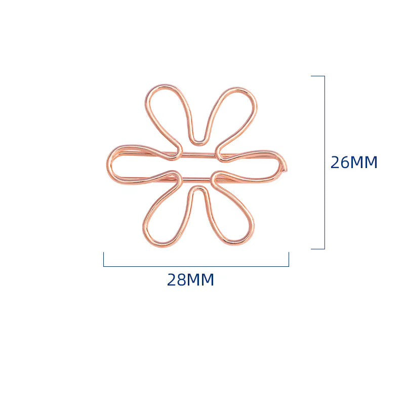 Flower Paperclips 28mm | Gold & Rose Gold