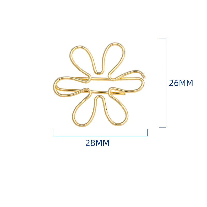 Flower Paperclips 28mm | Gold & Rose Gold