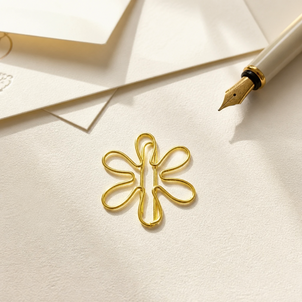 Flower Paperclips 28mm | Gold & Rose Gold