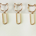 Kitten Metal Paperclips | Gold | 5 Pack