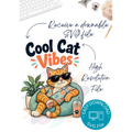Cool Cat Vibes Sticker Design | SVG Digital Download