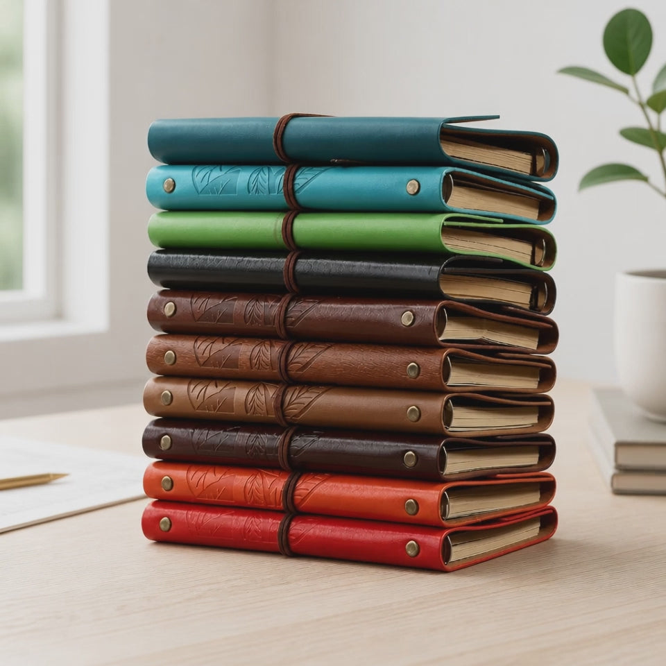 Retro Leather Style Loose Leaf Notebook | A6