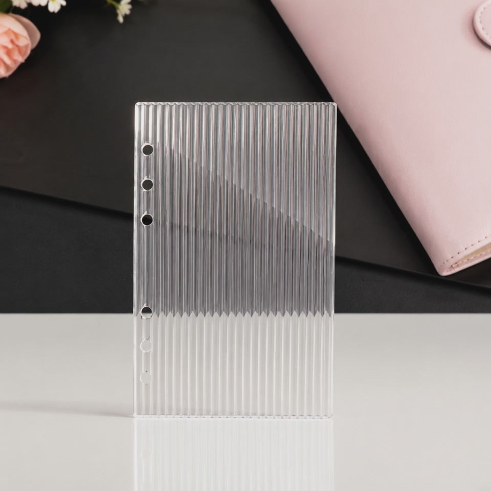 Luxury Acrylic Fluted Planner Dashboard | A5 | 6-Ring