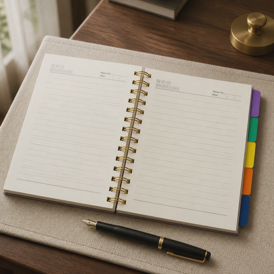 A5 Gold Spiral Notebook | 100gsm | 300 Pages